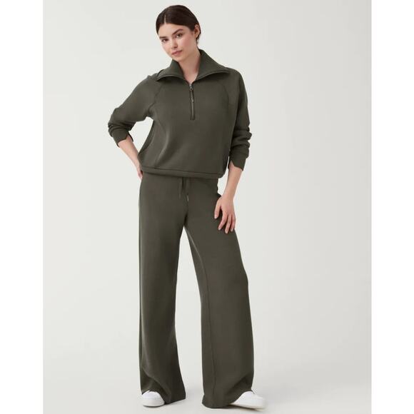 π Spanx AirEssentials Wide-Leg Lounge Pants β Olive Green, Size XL π - Picture 1 of 10